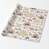 Boho Weihnachtsfeiertag Geschenkpapier (Ungerollt)