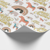 Boho Weihnachtsfeiertag Geschenkpapier (Ecke)