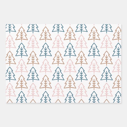 Boho Weihnachtsfeiertag Geschenkpapier Set (Vorderseite 3)