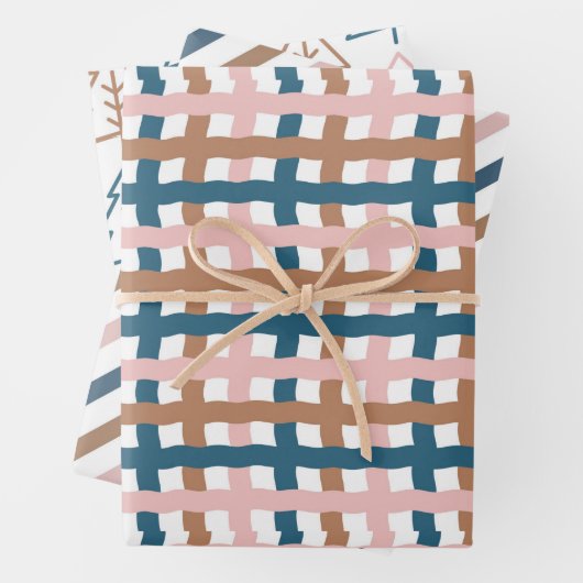 Boho Weihnachtsfeiertag Geschenkpapier Set (Beispiel)