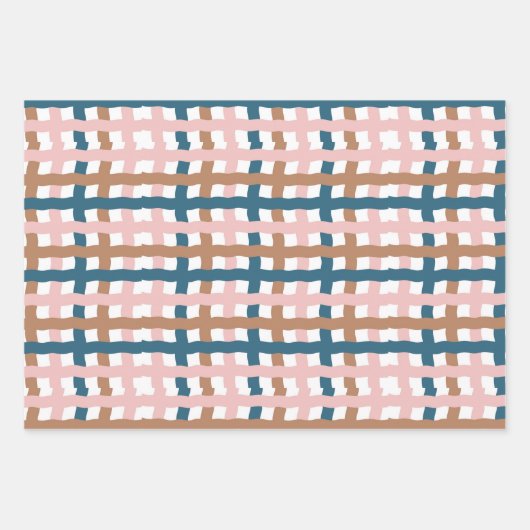 Boho Weihnachtsfeiertag Geschenkpapier Set (Vorderseite)