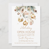 Boho Weihnachtsfeiertag - offene Hausvorlage Einladung (Vorderseite)