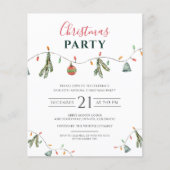 Boho Weihnachtsferien Party Einladung (Vorderseite)