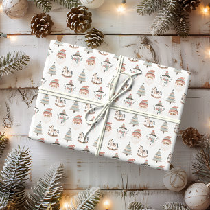 Boho-Weihnachtsfreude Urlaub Geschenkpapier