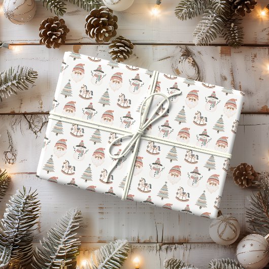 Boho-Weihnachtsfreude Urlaub Geschenkpapier