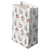 Boho-Weihnachtsfreude Urlaub Kleine Geschenktüte (Rückseite Schrägansicht)