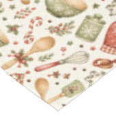 Boho-Weihnachtsküchen-Backsaison-Muster Tischdecke (Schrägansicht)
