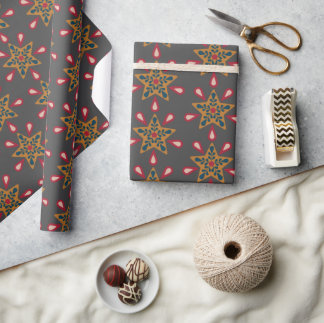 Boho Weihnachtspapier Geschenkpapier