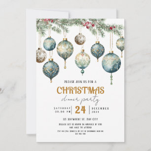 Boho-Weihnachtsschmuck-Party-Einladung Einladung