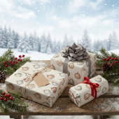 Boho Weihnachtsschmuck Warm Vintager Winter Geschenkpapier