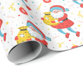 Boho Weihnachtswrapping Paper Geschenkpapier (Rolleneckpunkt)