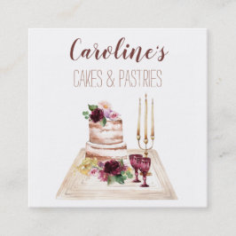 Boho Weinkeller und Boutique Backwaren  Quadratische Visitenkarte