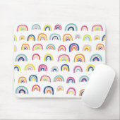 Boho Weiß Multi Regenbogen Mousepad (Mit Mouse)