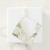 Boho weiße Blume Grüne Blätter botanische Gefällig Geschenkanhänger (Beispiel)