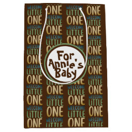 Boho "Welcome Little One" Babydusche Mittlere Geschenktüte