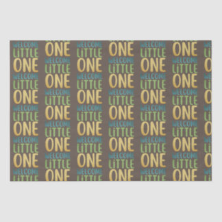 Boho "Welcome Little One" Babydusche Seidenpapier