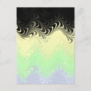 Boho-Wellig-Marmorierte-Abstract-Cassgender-Stolzf Postkarte