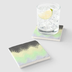 Boho-Wellig-Marmorierte Abstrakte Cassgender-Stolz Steinuntersetzer