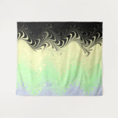 Boho-Wellig-Marmoriertes-Abstraktes Cassgender-Sto Wandteppich (Vorderseite (Horizontal))