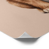 Boho Welppies mit Blume Poster (Ecke)