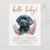 Boho Welppy Dog Terracotta Kinderdusche Einladung Postkarte (Vorderseite)