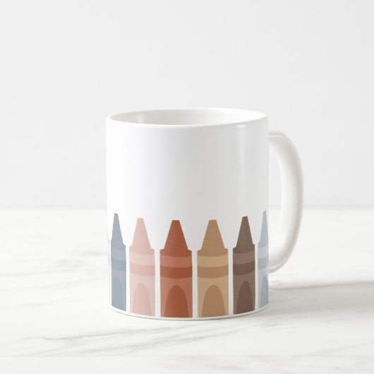 Boho Weltbest Teacher Crayon Kaffeetasse (VorderseiteRechts)