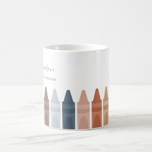 Boho Weltbest Teacher Crayon Kaffeetasse (Mittel)