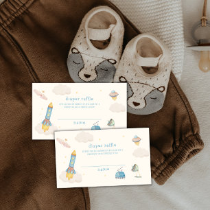 Boho Weltraum-Rakete-Windel-Raffle-Baby-Party Begleitkarte