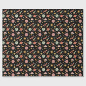 Boho Weltraummuster Geschenkpapier (Flach)