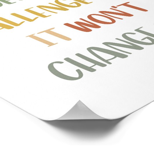 Boho, wenn es dich nicht herausfordert, wird es si poster (Ecke)