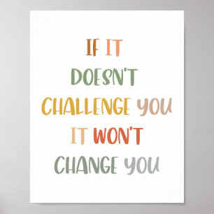 Boho, wenn es dich nicht herausfordert, wird es si poster