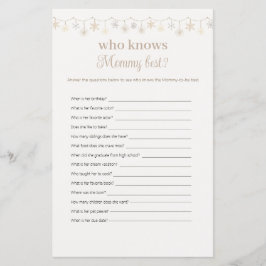 Boho Wer Mommy Best Baby Shower Game kennt