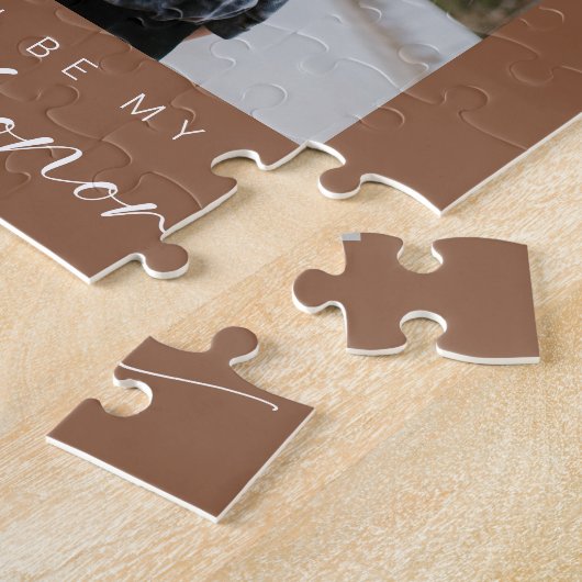 Boho Werden Sie meine Trauzeugin Foto Chic Puzzle (Seite)