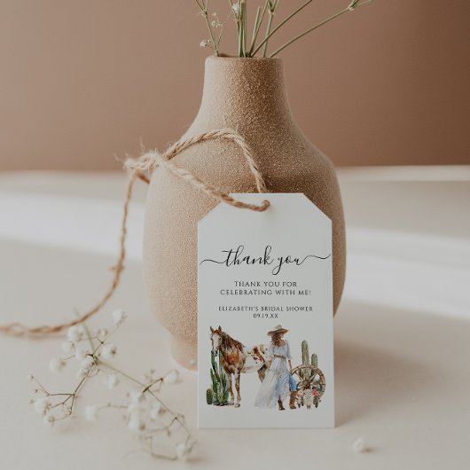 Boho Western Brautparty | Vielen Dank Geschenkanhänger