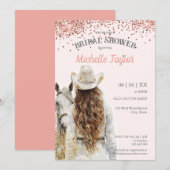 Boho Western Bride Wild West Country Cowgirl Einladung (Vorne/Hinten)