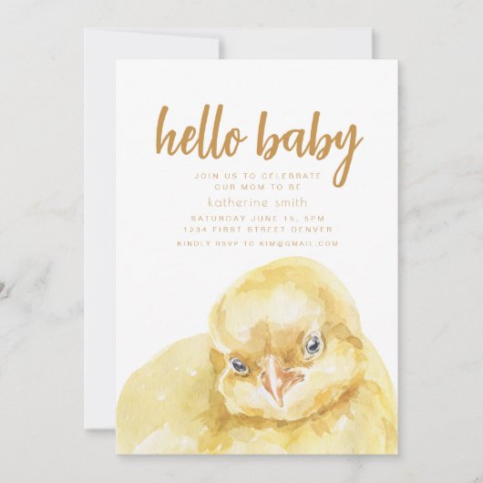 Boho Western Chick Theme Kinderdusche Einladung (Vorderseite)