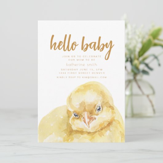 Boho Western Chick Theme Kinderdusche Einladung (Stehend Vorderseite)