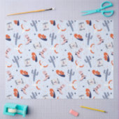 Boho Western Christmas - Blue Seidenpapier (Basteln)