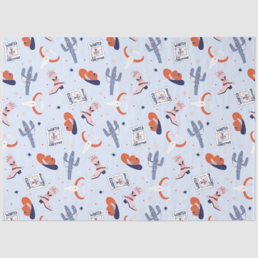 Boho Western Christmas - Blue Seidenpapier (Vorderseite)