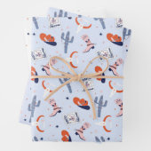 Boho Western Christmas Collection - Blue Geschenkpapier Set (Beispiel)