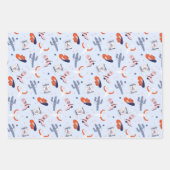Boho Western Christmas Collection - Blue Geschenkpapier Set (Vorderseite)
