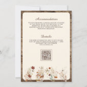 Boho Western Couple Riding Horse QR Code Hochzeit Einladung (Rückseite)