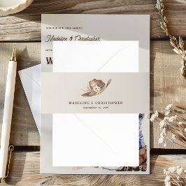 Boho Western Cowboy Hat Wedding Einladungsbanderole