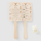 Boho Western Cowboy Illustration Events Timeline Fächer (Vorne und Hinten)