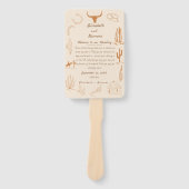 Boho Western Cowboy Illustration Events Timeline Fächer (Vorderseite)