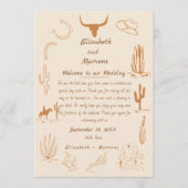 Boho Western Cowboy Illustration Events Timeline Programm (Vorderseite)