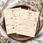 Boho Western Cowboy Illustration Events Timeline Programm