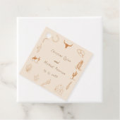 Boho Western Cowboy Illustration Wedding Geschenkanhänger (Beispiel)