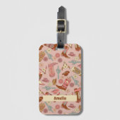 Boho Western Cowgirl Boots Gepäckanhänger (Vorderseite Vertikal)