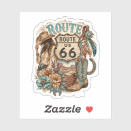 Boho-Western-Cowgirl-Mother-Road-Aufkleber Aufkleber
